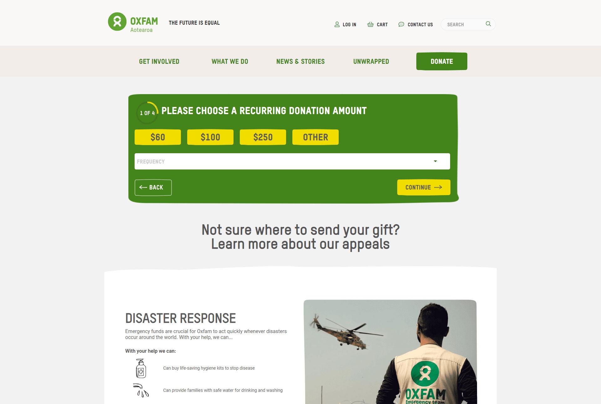 Oxfam Aotearoa Website Refresh Donation