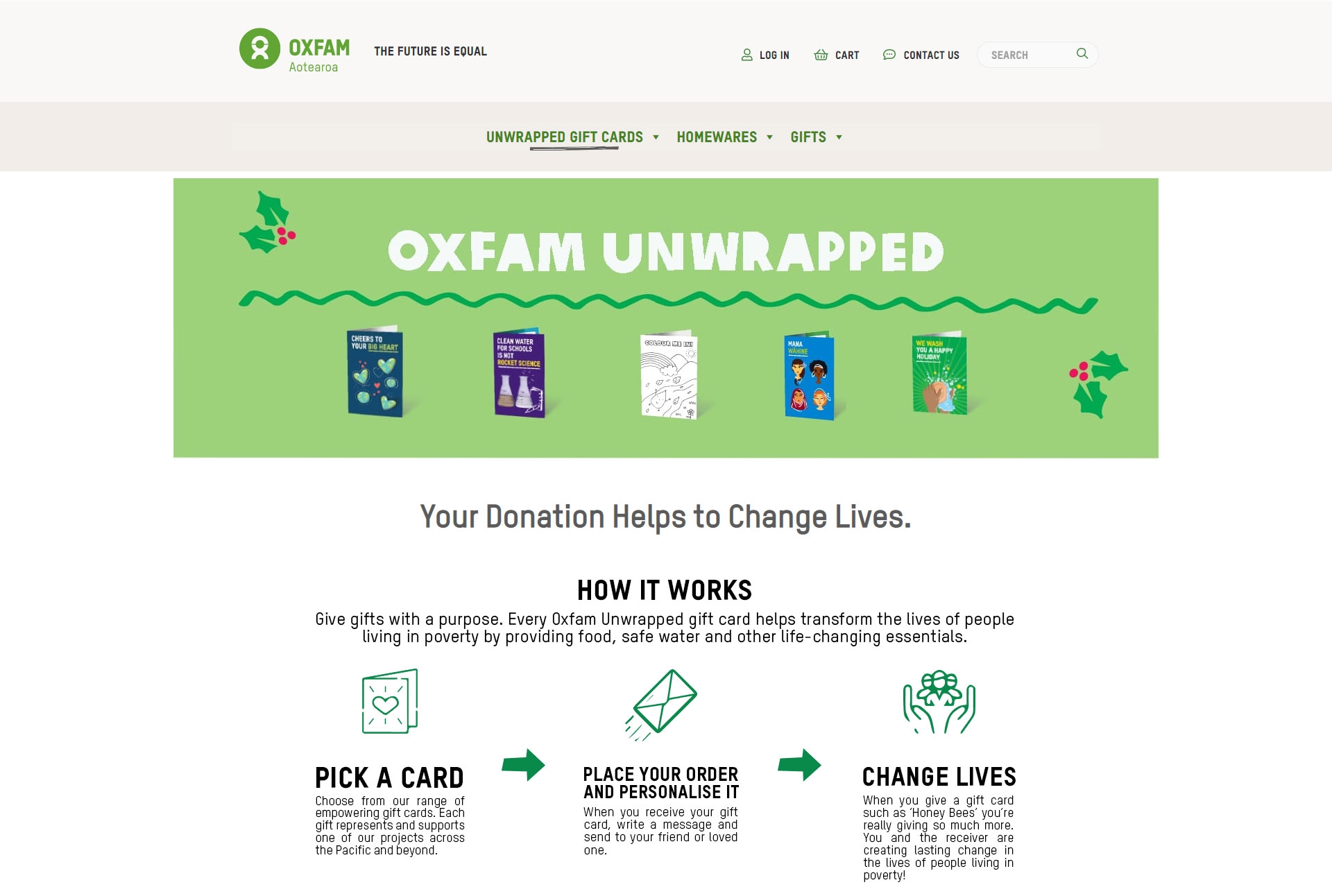 Oxfam Aotearoa Website Refresh Unwarp
