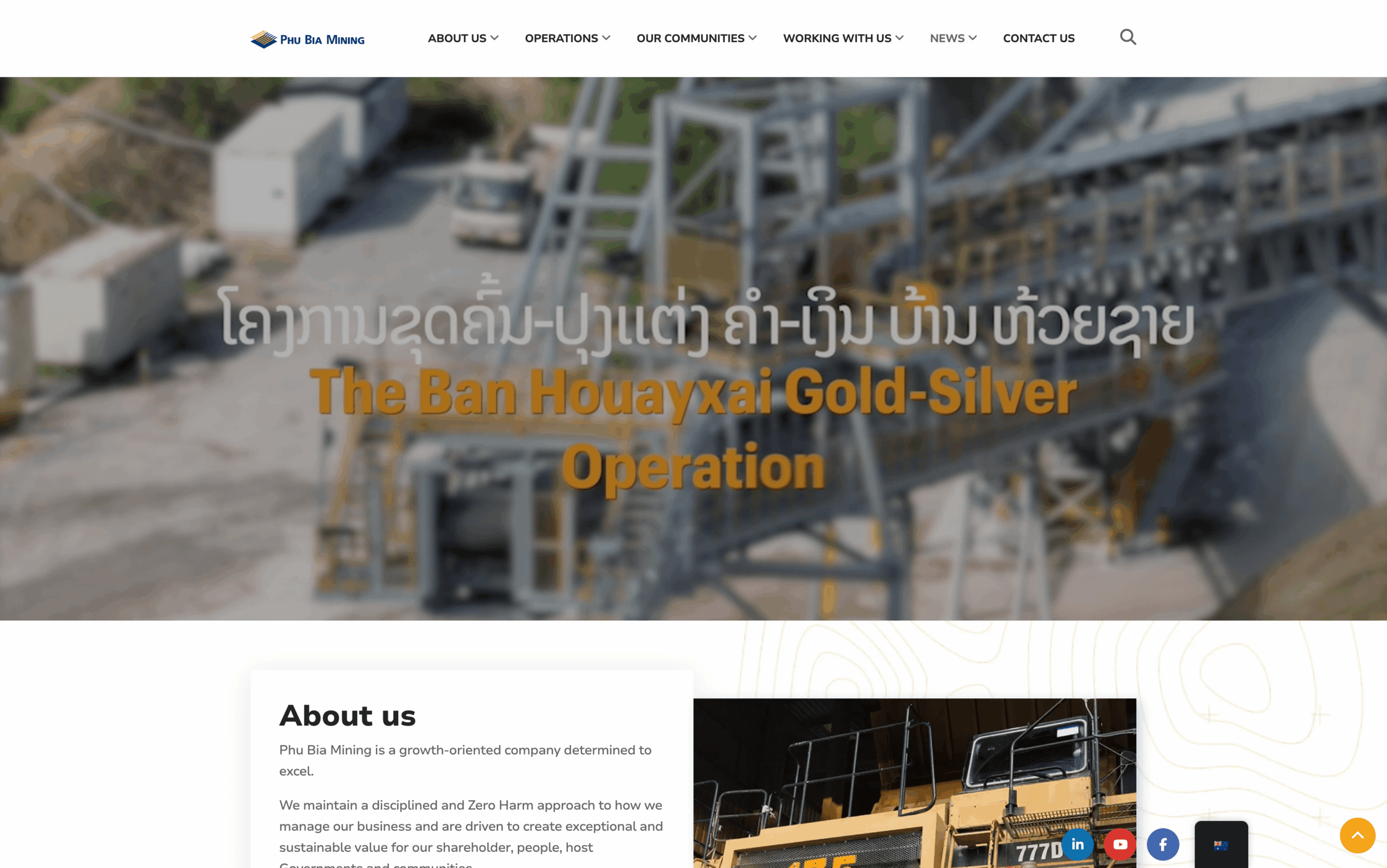 Mining site overview of The Ban Houayxai Gold-Silver Operation by Phu Bia Mining company.
